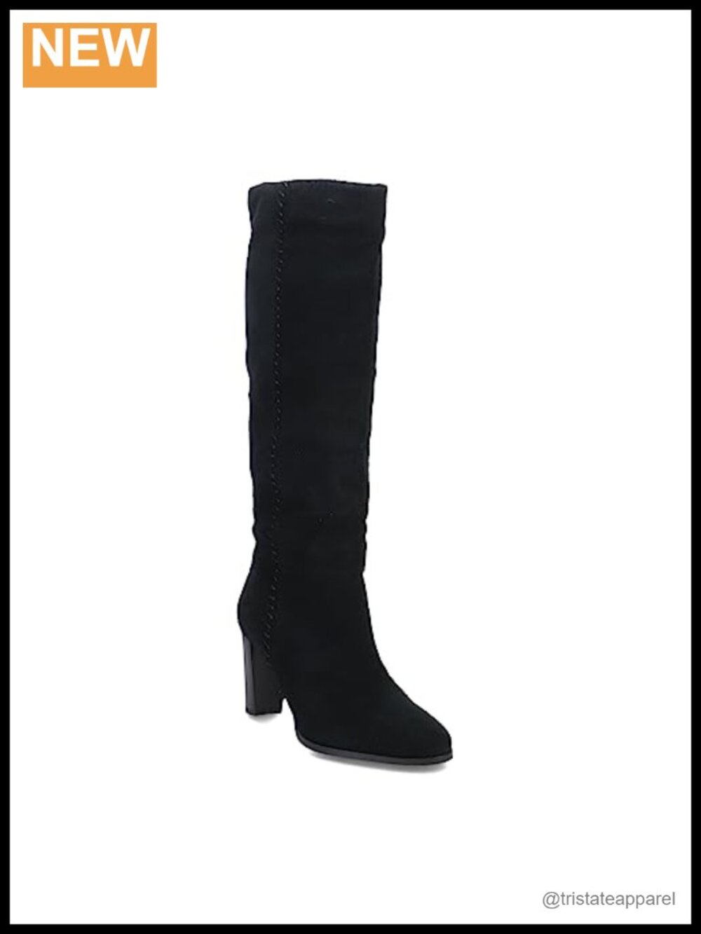 Women's Knee-High Stiletto Heel Boots Water Resistant Suede